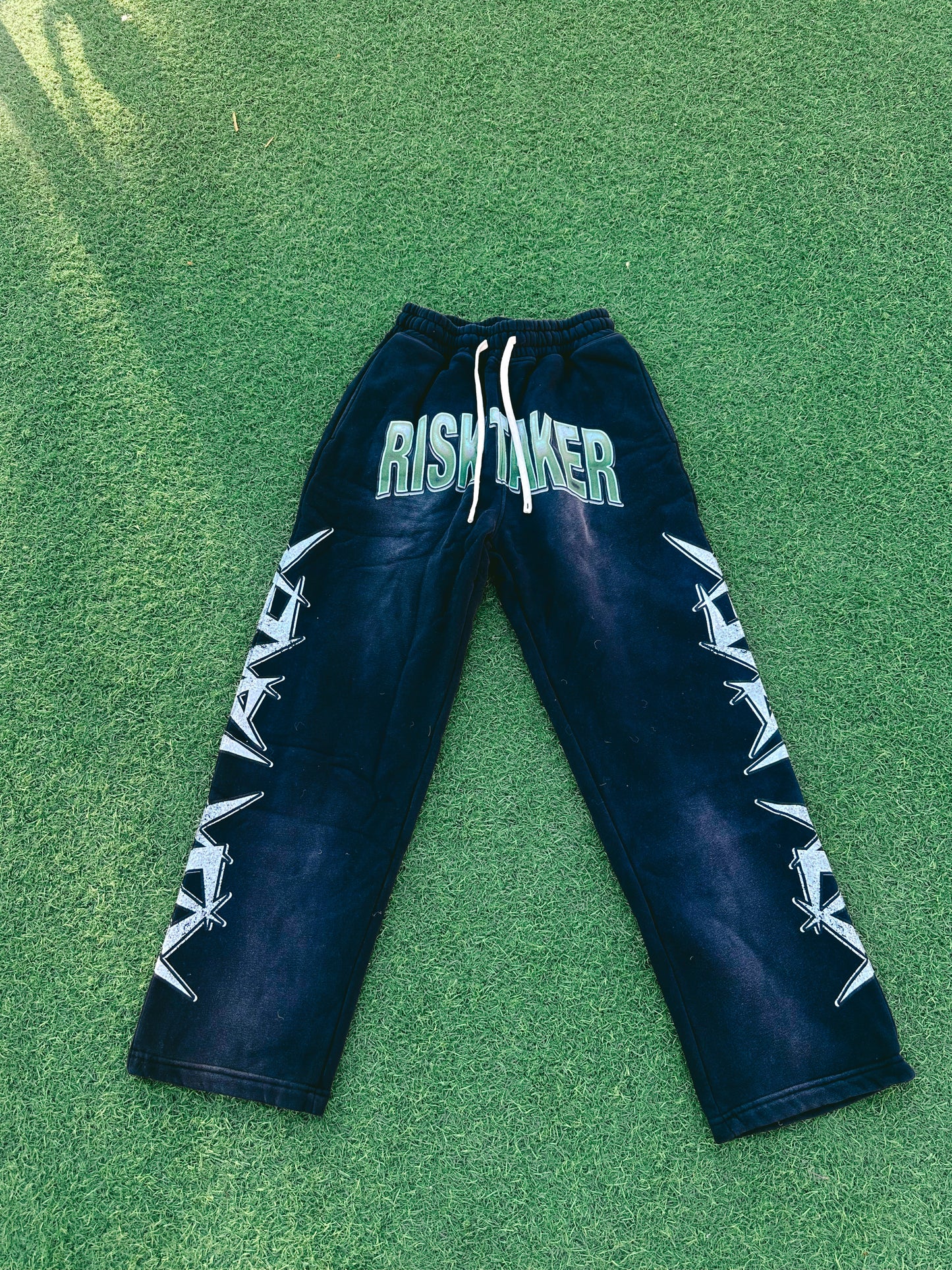 Black Acid Wash RiskTakerz Sweatsuit